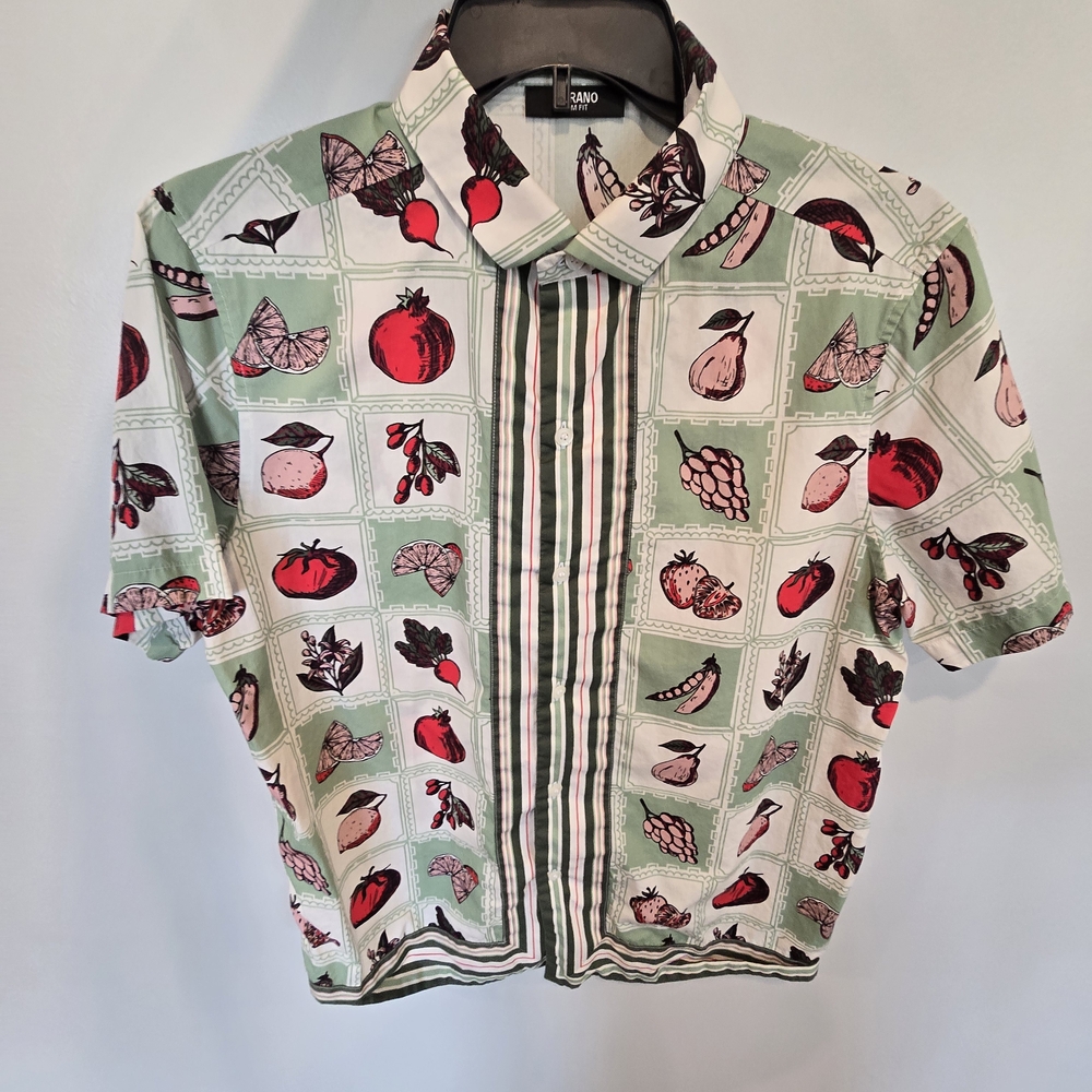 Murano Men's Patterned Short Sleeve Shirt